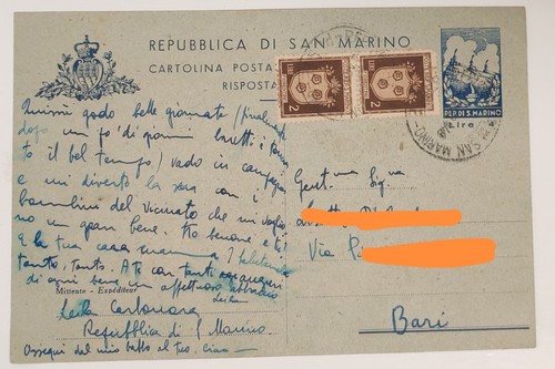 Cartolina postale repubblica - postale,