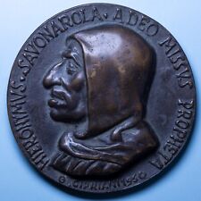 GIROLAMO SAVONAROLA MEDAGLIA 1950 SPL BRONZO CIPRIANI NUMISMATICA COLLEZIONE