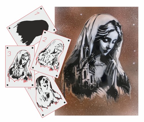002 maria stencil tatuaggio - maria,