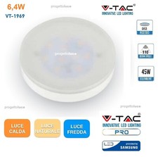LAMPADINE LED DISCO 6,4W GX53 V TAC VT-1969 4437/4438/4439 LAMPADINA BULB DISC