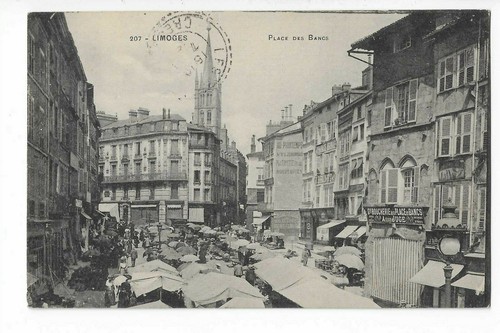 Limoges place des - place, bancs