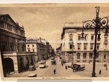 MILANO LA SCALA cartolina Animata Carrozza con cavallo postcard antica 