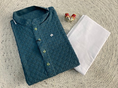 Decent fabric kurta pajama - fabric,