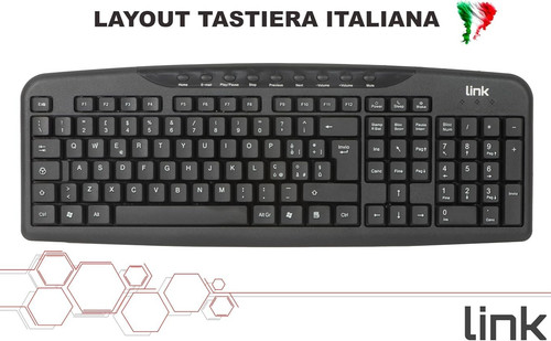 Tastiera slim nera con - pc,