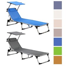 Lettino Pieghevole KAMP In Alliminio Con Cuscino e Tettuccio