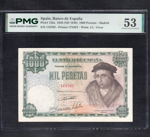 1000 pesetas 1946 pmg - 1946,