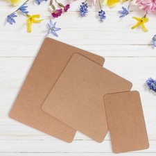 5 Pezzi Base per Tavola in Legno Artigianale per Ornamenti Modello Piatto Alta Densità