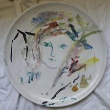 Ernesto TRECCANI (Milano 1920-2009) PIATTO ceramica dipinta a mano diametro 55
