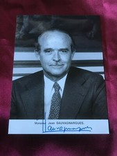 Autografo JEAN SAUVAGNARGUES (†2002)-Ministro degli Affari Esteri FRANCIA-firmato a mano