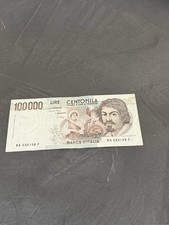 100.000 Lire Caravaggio I Tipo - Italia Repubblica - Leggere Descrizione.