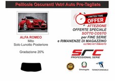 PELLICOLE OSCURANTI VETRI AUTO Alfa ROMEO MITO  solo lunotto  20%  SRC OFFERTA