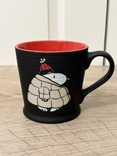 Peanuts Snoopy In Silver Puffer Jacket Nero Tazza Soft Touch Inverno 2025 NUOVO