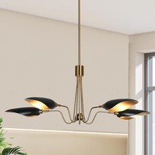 Lampadario Sputnik grande design italiano a 5 bracci metà secolo industriale