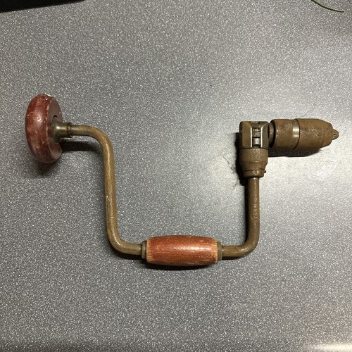 Vintage hand crank brace - crank,