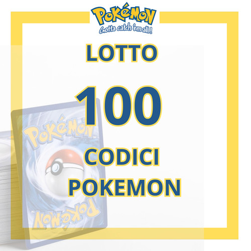 Lotto 100 codici - lotto, pokemon