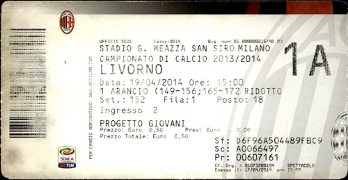 Biglietto stadio milan - biglietto,