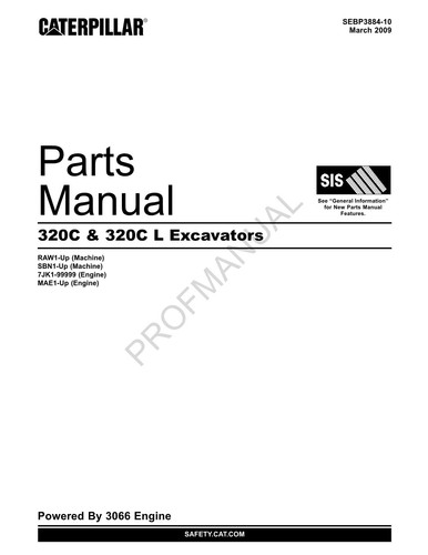 Catalogo ricambi escavatore