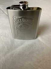 Fiaschetta  Jack Daniel’s in acciaio, quadrata con logo inciso