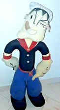 Pupazzo Braccio Di Ferro Popeye Gigante In Panno Anni 70 Vintage 110Cm Raro