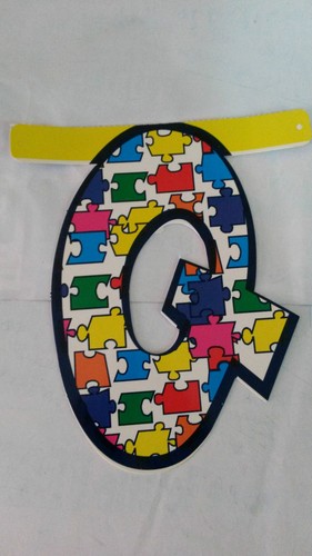 Lettera festone carta - "q",