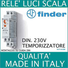 Rele temporizzatore timer luci scale DIN 220v FINDER 14.71.8.230 14718230