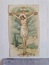Santino Holy Card  Fustellato Cristo Crocifisso 1898 PG68 ^