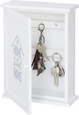 Cassetta Portachiavi Da Muro, in Legno, Design Home Sweet Home, Rustico, Appendi