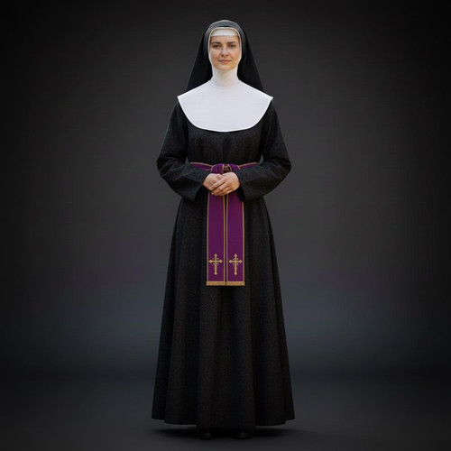 Abito stile suora - , nero
