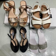 sandali scarpe da donna lotto stock pz. 4 vari colori Tg. 36,37,38