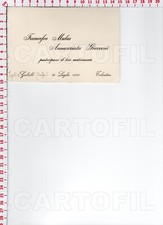 B9408 IRGOLI GALTELLI ONIFAI TOLENTINO 1932 BIGLIETTO MATRIMONIO MULAS GIACCONI 