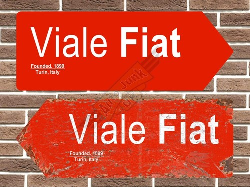 Fiat viale insegna stradale - fiat,
