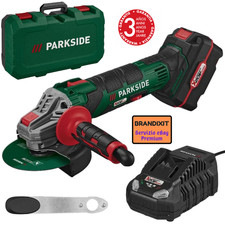 Smerigliatrice Angolare PARKSIDE PWSA 20Li D4 + Batteria 4Ah + Caricabatterie 4A