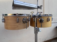 Timbales prof.  Unico ! fusti 13 14 leggeri in legno betulla, Supporto DW PDP