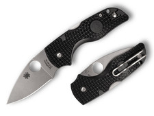 Coltello tascabile SPYDERCO Lil Native Lightweight CTS BD-1 Black FRN Plain nero