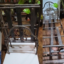 Letto Bambole Antico XIX Piegabile ferro forgiato piattina Ancien Lit de pouppe