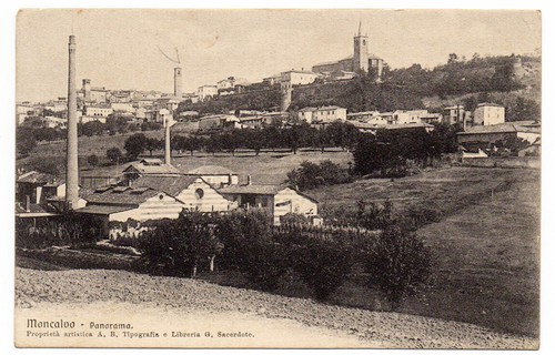Antica cartolina moncalvo - antica,