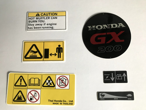 Adesivo motore gx200 honda - adesivo,