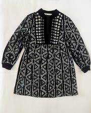 ZARA - abito corto nero velluto con lustrini taglia S comoda