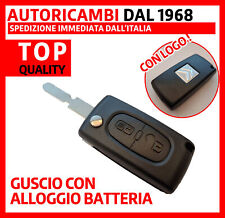 Cover guscio CHIAVE 2 Tasti Lama-406 con alloggio batteria per Peugeot Citroen