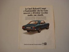advertising Pubblicità 1969 OPEL REKORD COUPE'