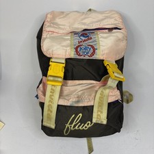 ZAINO INVICTA JOLLY TOP FLUO NERO ROSA GIALLO PANINARO VINTAGE ANNI 80 90 #27