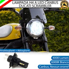LAMPADA LED H4 CANBUS 4000 LUMEN DUCATI SCRAMBLER 6000K BIANCO GHIACCIO