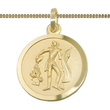 Ciondolo San Floriano con nome data incisione vigili del fuoco uomini vero oro 585