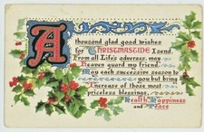 C1910 cartolina natale - c1910,