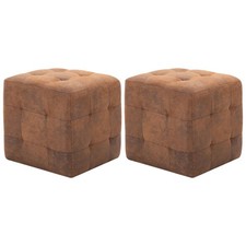 2x Comodini Grigi Similpelle