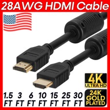 Cavo HDMI 28AWG con nuclei in ferrite ARC 3D 4K cavo HDMI ultra HD HDTV monitor PC