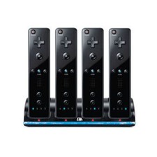 4x Batteria Ricaricabile + Caricabatterie Dock Station per Controller Nintendo Wii