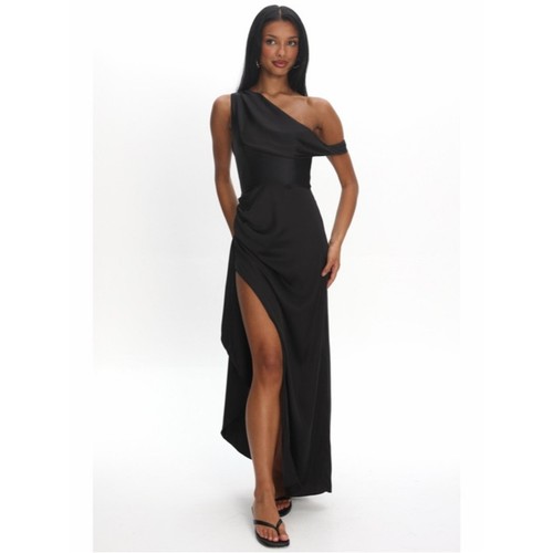 Maxi abito nero - donna, selfie