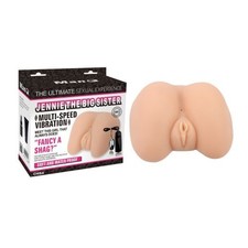 Masturbatore vibrante jennie Realistico Finta Vagina Ano Artificiale Fica Figa