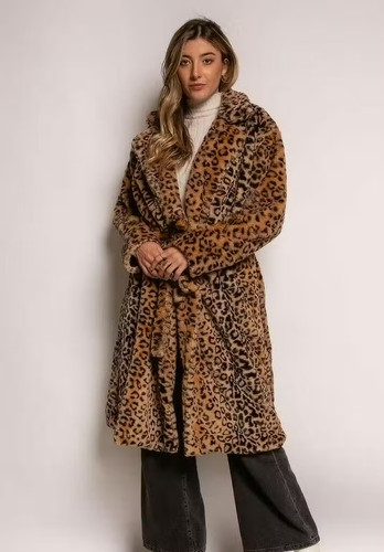 Cappotto lungo pelliccia di - lungo, in